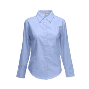 Blusa M/Larga Oxford  Celeste
