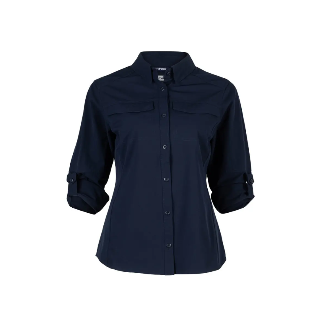 Camisa-Outwork-Abelia-Mujer Azul