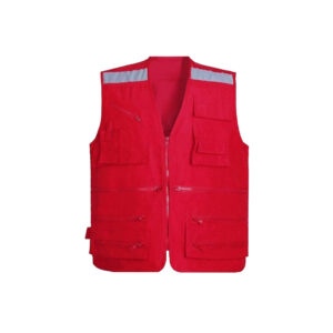 Alternative view of Chaleco Geólogo Multibolsillo Rojo