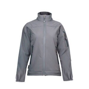 Chaqueta Softshell Bolsillo en Brazo Gris Mujer