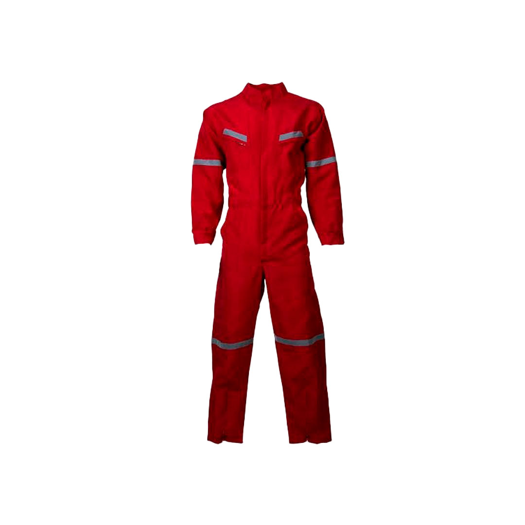 Overol Poplin Con Reflectante Rojo
