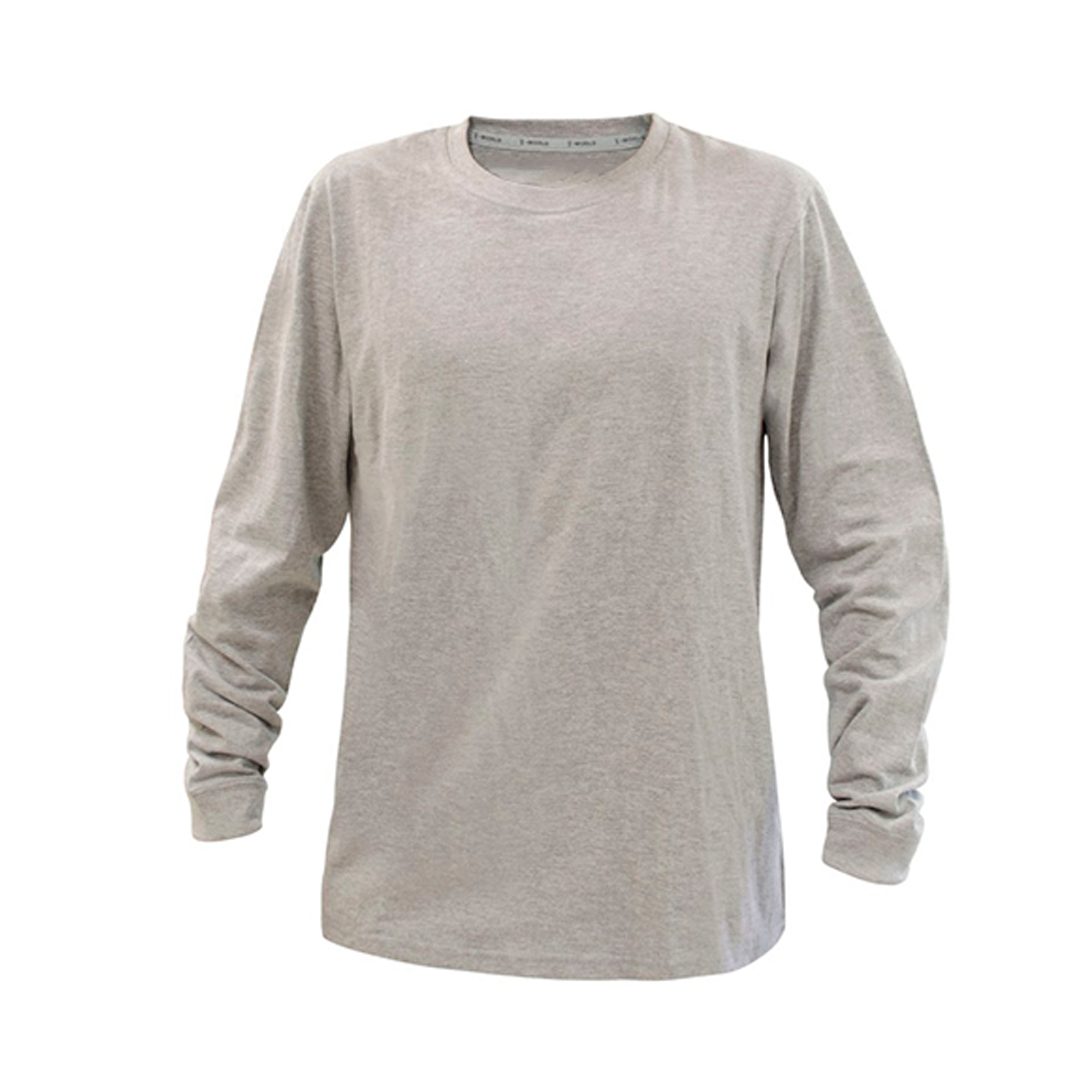 Polera Polo Essential Soft Manga Larga Hombre Gris