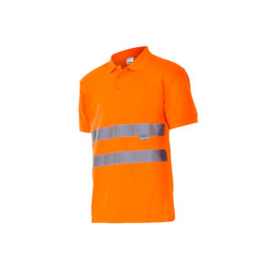 Polera Piqué Alta Visibilidad Manga Corta Hombre Naranja