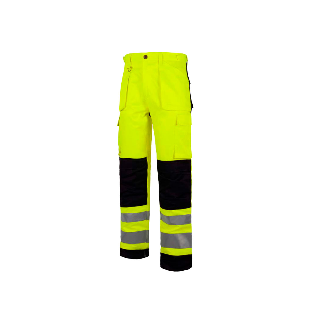 Pantalón Multibolsillos alta visibilidad Amarillo / Negro