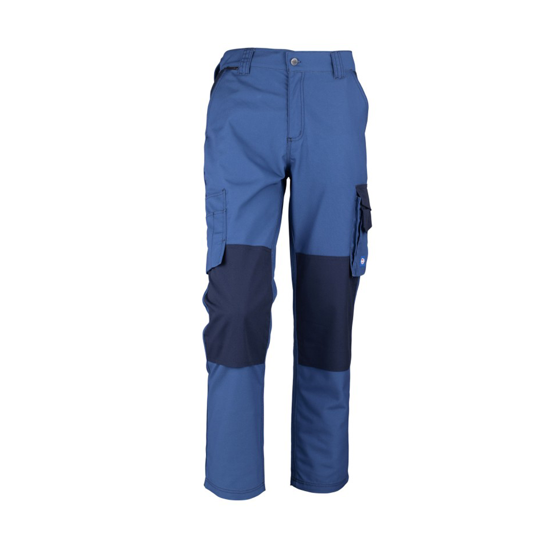 Pantalón Cargo Alerce Bicolor Rodilla Reforzada Azul Claro / Azul
