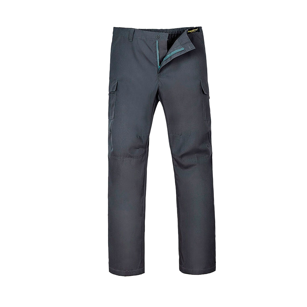 Pantalón Cargo Trabajo Poplin Hombre Gris Oscuro
