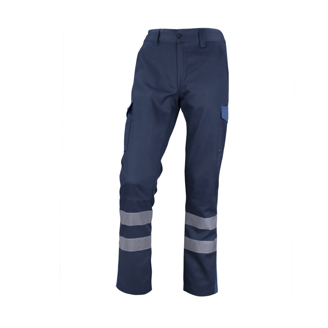 Pantalón Cargo Gabardina Bicolor Cinta Practical Azul / Gris