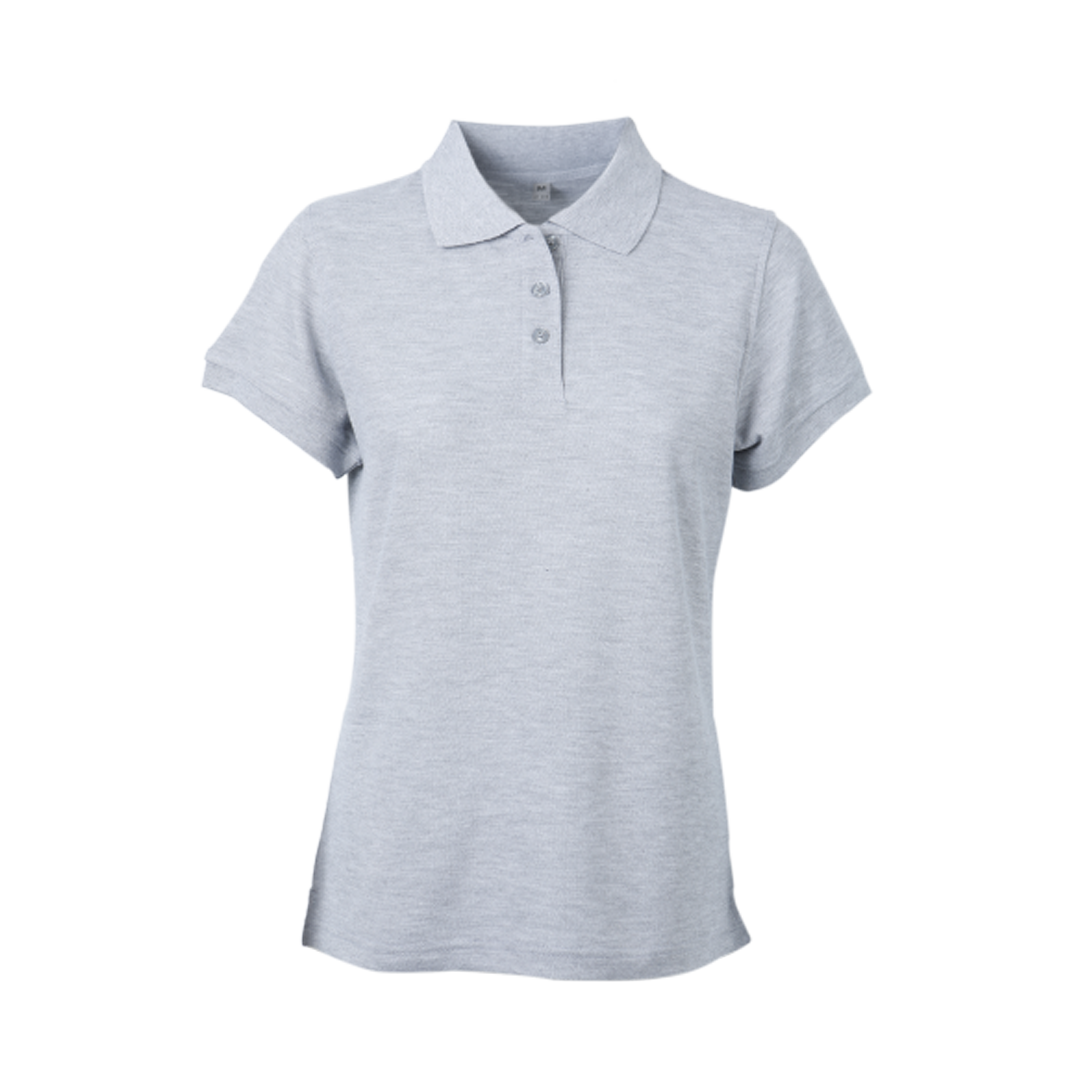 Polera Polo Manga Corta Mujer Gris