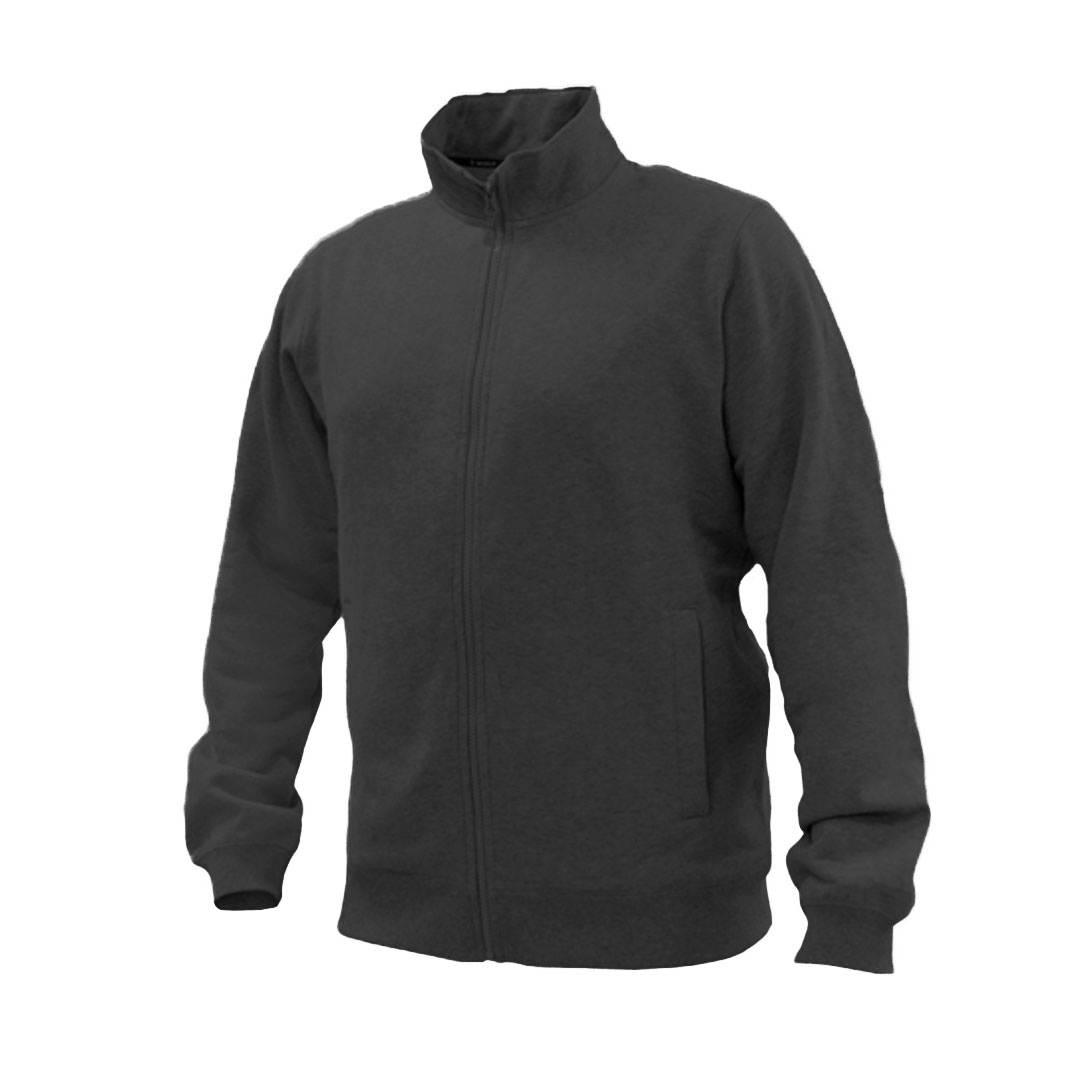 Polerón Manga Larga Full Zip Unisex Negro