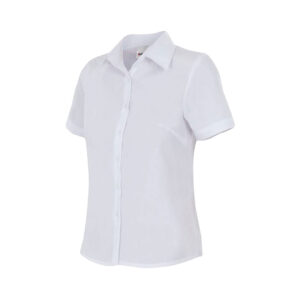 Blusa Clásica Manga Corta Blanca