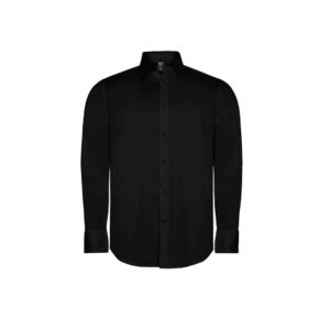 Camisa Clásica Negra Manga Larga