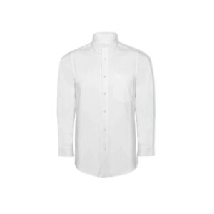 Camisa con Bolsillo Manga Larga Blanca