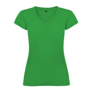 Alternative view of Camiseta Algodón Cuello Pico Mujer Verde
